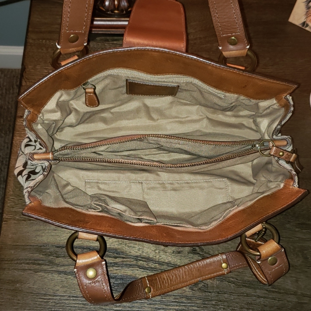 Coach Patchwork Animal Print Satchel - Picture 7 of 8